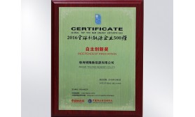 全球新能源企業(yè)500強自主創(chuàng)新獎